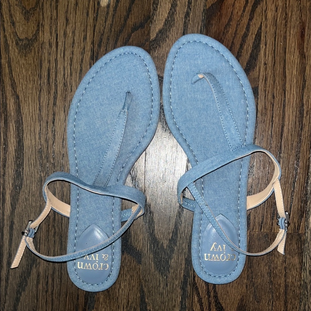 Crown & Ivy Light Blue Women's Sandals